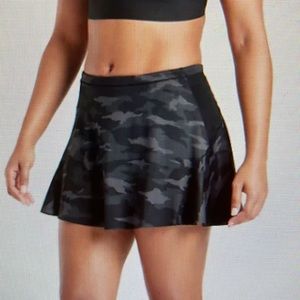 Athleta skort - match point black camo skirt with built in shorts
